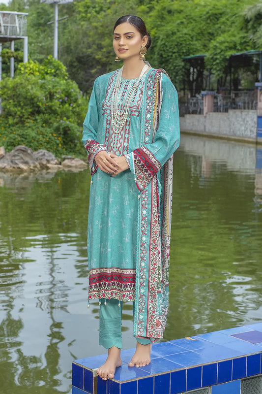 Premium Digital Printed Embroidered Lawn BR-1086