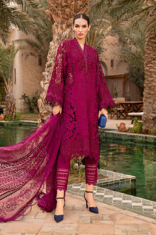 Maria.B Unstitched Embroidered Luxury Lawn 3Pc Suit D 9-B