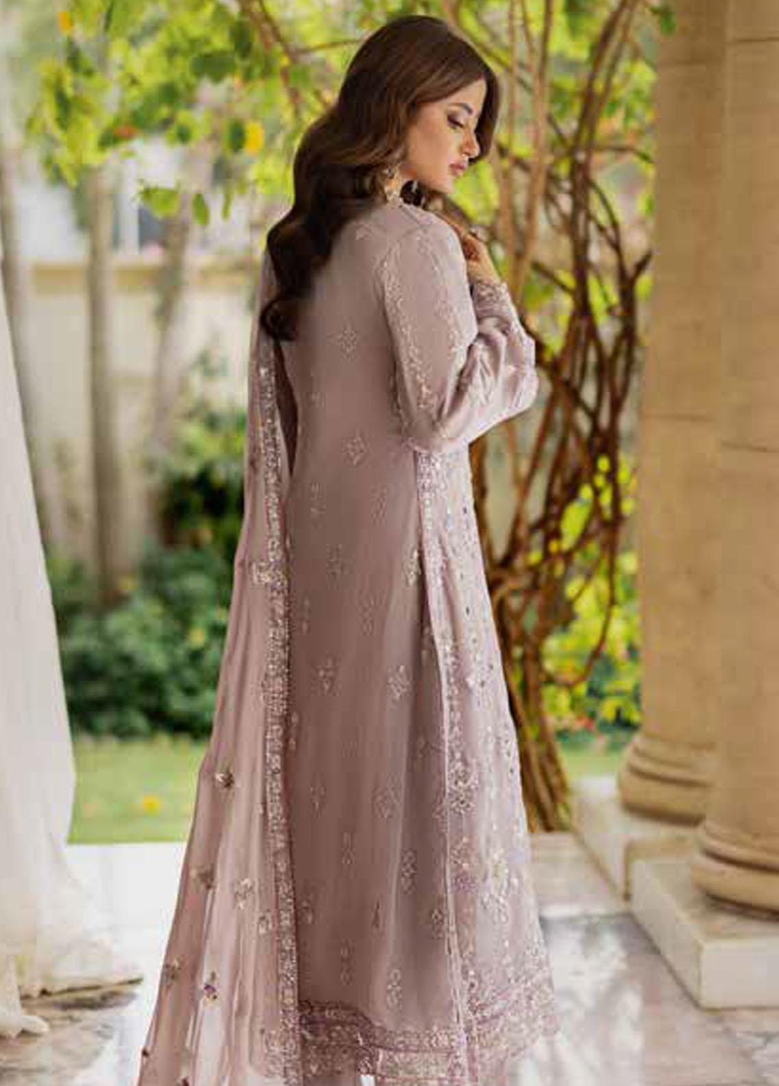 Ishq Aatish by Emaan Adeel Embroidered Chiffon Suits Unstitched 3 Piece EA23IA AT-01 - Luxury Collection